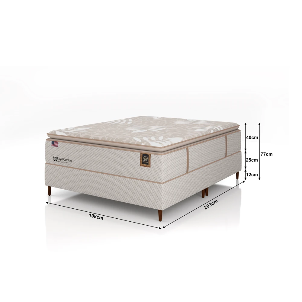 Fundo-Infinito_-New-Royal-Confort-198_25cm-Medidas-1.webp Conjunto Box + Colchão Sealy New Royal Comfort Plus 40cm - Imagem 1