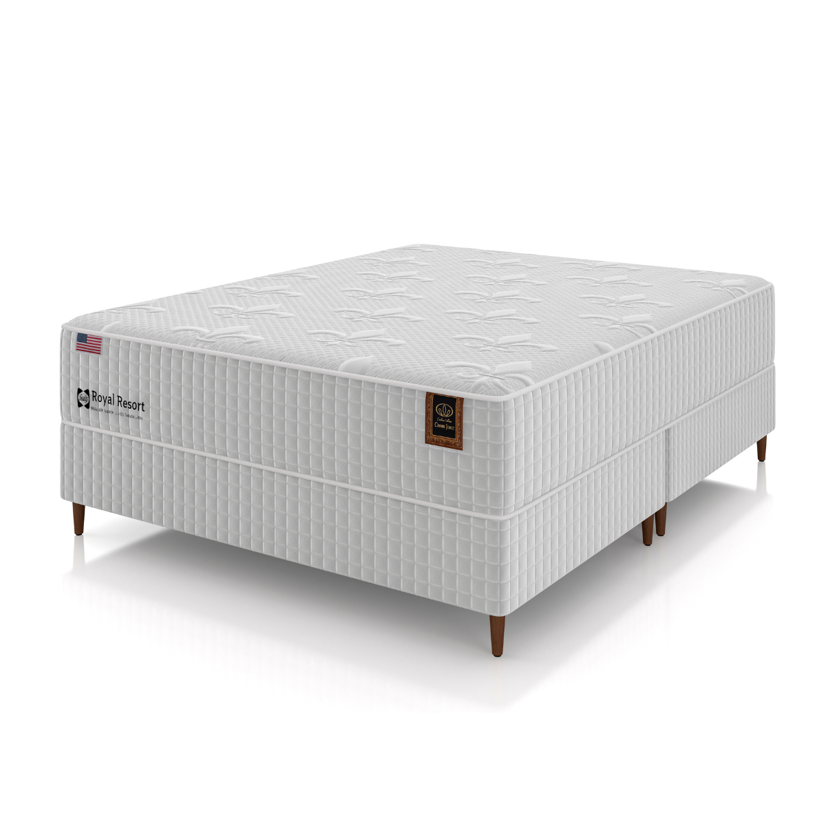 Colchão Sealy Royal Resort Látex com 36cm Colchão Sealy Royal Resort de 36 cm, combinando luxo, conforto e suporte para um descanso digno de realeza